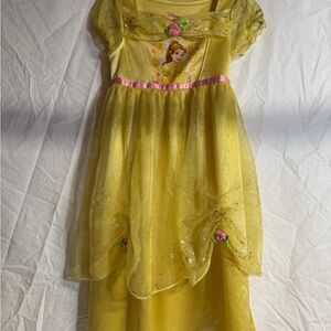 Disney Princess Belle Nightgown Girls 2T Yellow Dress-Up Costume Sleepwear